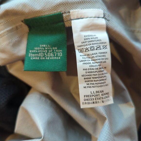 L.L. Bean Meridian Rain Coat Womens 2X Plus Black Long Hooded Outdoor - Picture 6 of 8